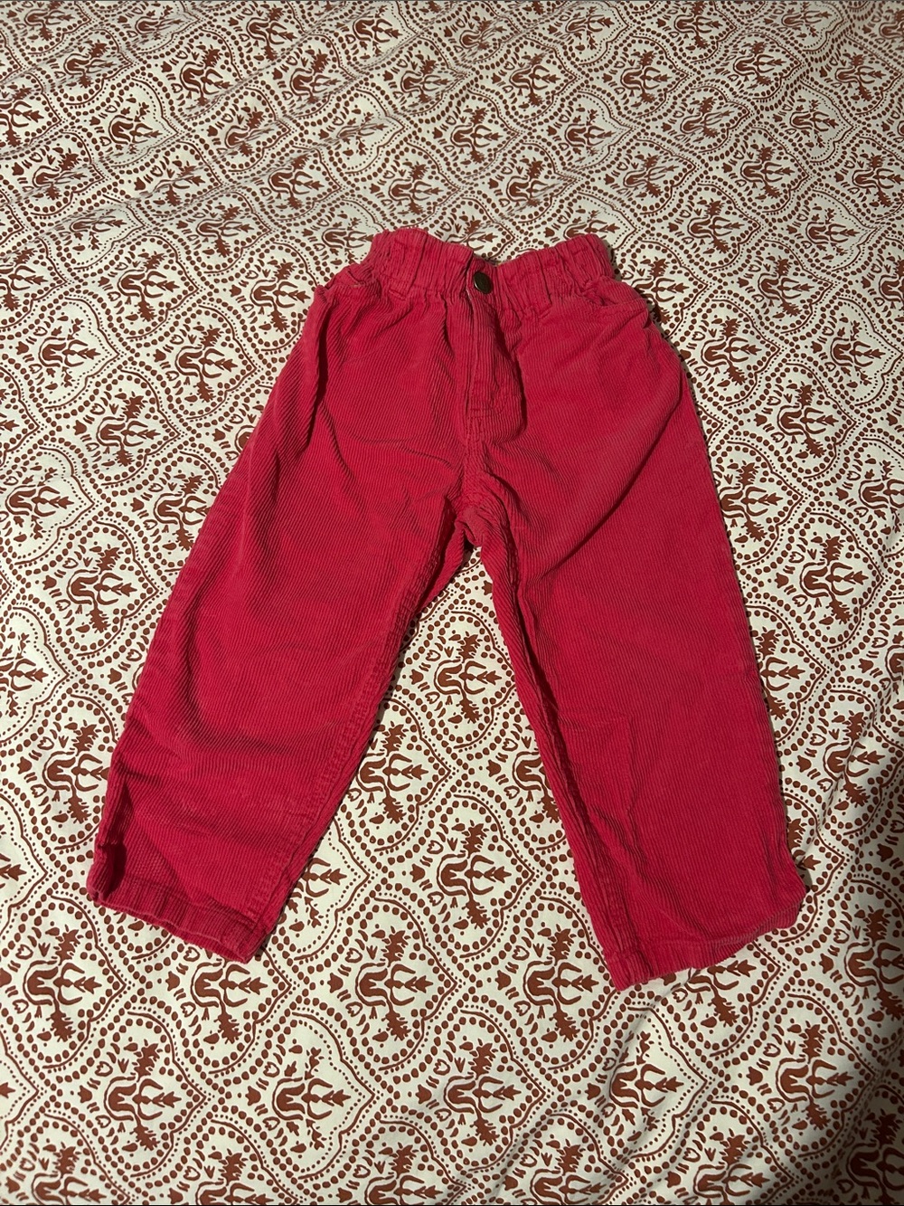 Mini Boden Bright Pink Corduroy Kids Pants